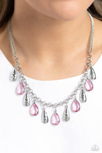 Load image into Gallery viewer, Teardrop Timbre Pink Necklace