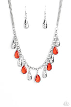 Load image into Gallery viewer, Teardrop Timbre Red Necklace