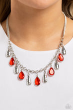 Load image into Gallery viewer, Teardrop Timbre Red Necklace