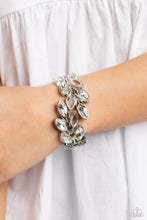 Load image into Gallery viewer, Luminous Laurels White Hinged Bracelet