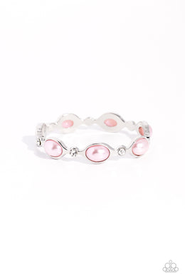 Are You Gonna Be My PEARL? Pink Hinged Bracelet
