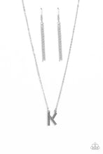 Load image into Gallery viewer, Leave Your Initials Silver Necklace - K