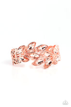 Load image into Gallery viewer, Luminous Laurels Copper Hinged Bracelet