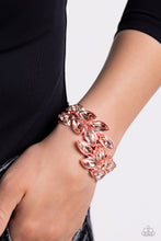 Load image into Gallery viewer, Luminous Laurels Copper Hinged Bracelet