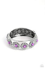 Load image into Gallery viewer, Taking FLORAL Purple Hinged Bracelet