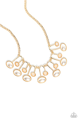 Abstract Adornment Gold Necklace