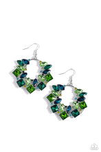 Load image into Gallery viewer, Wreathed in Watercolors Green Earrings