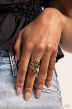 Load image into Gallery viewer, Flared Fashion Brass Skinny Band Ring