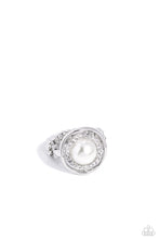 Load image into Gallery viewer, Chic Center White Skinny Band Ring