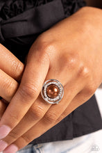 Load image into Gallery viewer, Chic Center Brown Skinny Band Ring