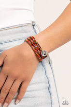 Load image into Gallery viewer, PAW-sitive Thinking  Orange Urban Bracelet