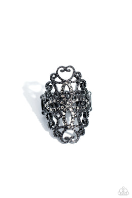 Fabulous Filigree Black Ring