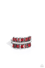Load image into Gallery viewer, Staggering Stacks Red Skinny Band Ring