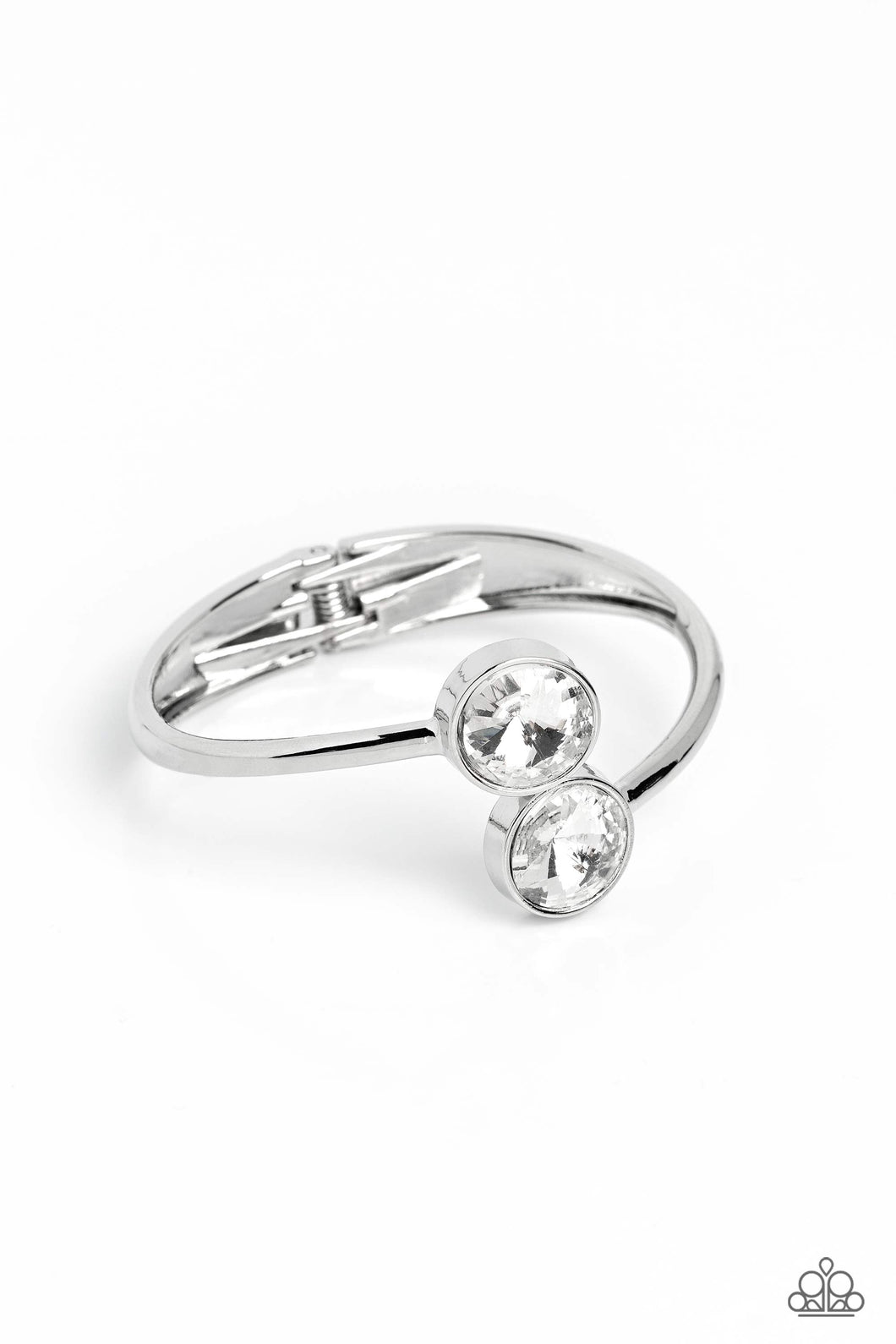 Daily Dazzle White Hinged Bracelet