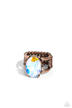 Load image into Gallery viewer, Prismatically Pronged Copper Ring