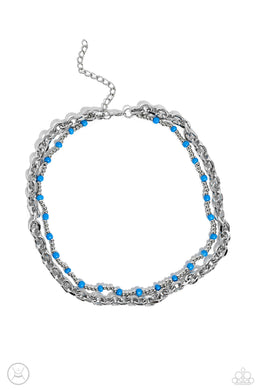 A Pop of Color Blue Choker