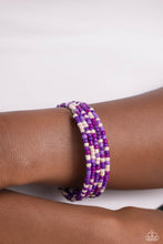 Load image into Gallery viewer, Coiled Candy Purple Coil Bracelet