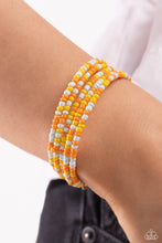 Load image into Gallery viewer, Coiled Candy Yellow Coil Bracelet
