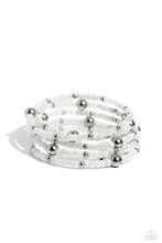 Load image into Gallery viewer, Refined Retrograde White Coil Bracelet