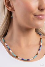 Load image into Gallery viewer, Oasis Outline Blue Necklace