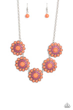 Load image into Gallery viewer, Floral Fervor Orange Necklace