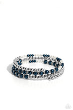 Load image into Gallery viewer, Just SASSING Through Blue Coil Bracelet