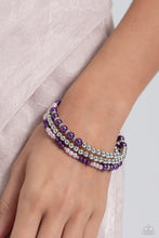 Load image into Gallery viewer, Just SASSING Through Purple Coil Bracelet