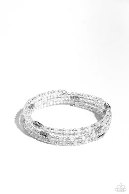 Dreamy Debut White Coil Bracelet