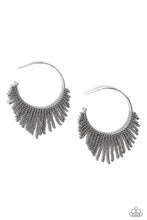 Load image into Gallery viewer, Tailored Tassel Silver Seed Bead Earrings