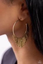 Load image into Gallery viewer, Tailored Tassel Brass Seed Bead Earrings
