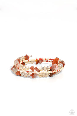 Notoriously Nuanced Orange Coil Bracelet