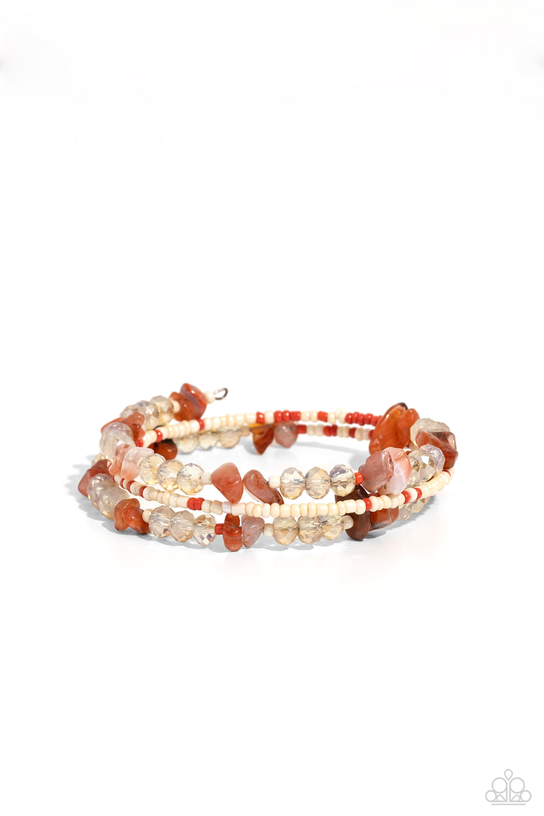 Notoriously Nuanced Orange Coil Bracelet