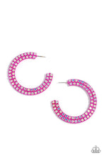 Load image into Gallery viewer, Flawless Fashion Pink Hoops Earring