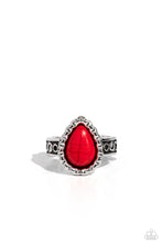 Load image into Gallery viewer, Scalloped Showcase Red Skinny Band Ring