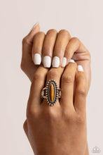 Load image into Gallery viewer, Oblong Occasion Brown Ring