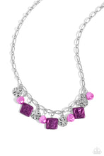Load image into Gallery viewer, Sophisticated Squared Purple Necklace
