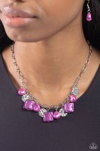 Load image into Gallery viewer, Sophisticated Squared Purple Necklace