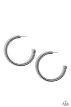 Load image into Gallery viewer, Roped in Radiance Black Hoop Earrings