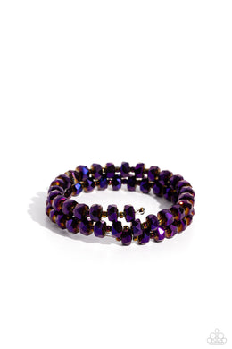 Seriously Stellar Purple Coil Bracelet
