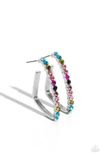 Load image into Gallery viewer, Triangular Tapestry Multi Hoop Earrings