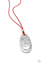 Load image into Gallery viewer, Hammered Hallmark Red Necklace