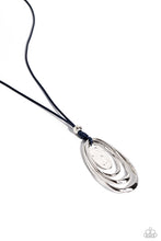 Load image into Gallery viewer, Hammered Hallmark Blue Necklace