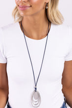 Load image into Gallery viewer, Hammered Hallmark Blue Necklace