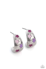 Load image into Gallery viewer, SCOUTING Stars Pink Hoop Earrings