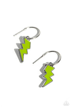 Load image into Gallery viewer, Lightning Limit Green Hoop Earrings