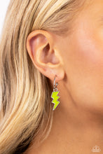 Load image into Gallery viewer, Lightning Limit Green Hoop Earrings