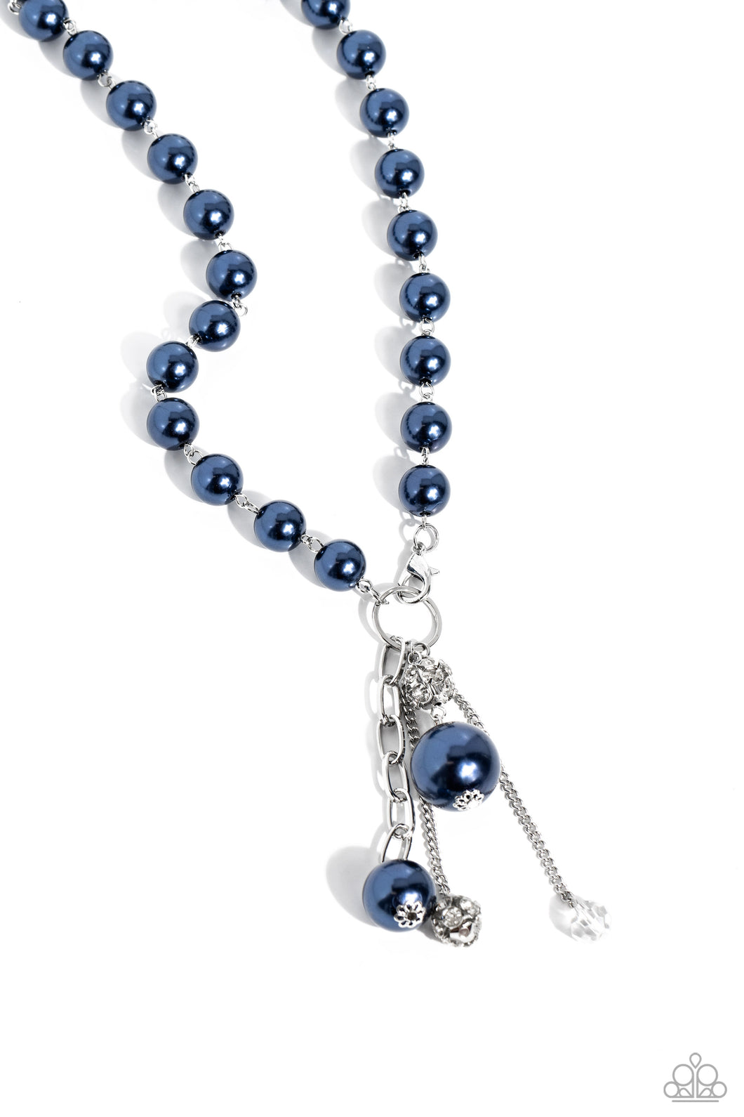 White Collar Welcome Blue Necklace