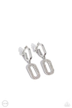 Load image into Gallery viewer, Linked Luxury White Clip On Earrings