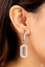 Load image into Gallery viewer, Linked Luxury White Clip On Earrings