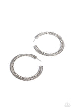 Load image into Gallery viewer, Scintillating Sass White Hoop Earrings